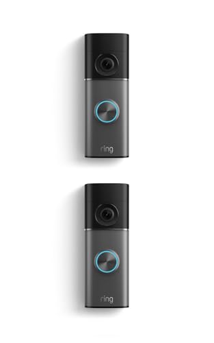 Image of Ring Battery Doorbell Pro (newest model), Retinal 4K with wide-angle video, up to 10x Enhanced Zoom, Night Vision, and Quick Release Ultra Battery Pack, 2-pack Deep Silver