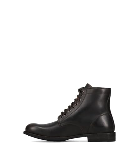 Image of Frye Tyler Lace Up Boots for Men Crafted from Soft Vintage Leather with Blake Construction, Burnished Toe and Heel, and Rubber Inserts on Leather Soles - 5 inch Shaft Height