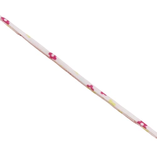 Craftelier - Cinta de Ecopiel de Flores para Decorar Proyectos de Scrapbooking, Tarjetería y Manualidades | Tacto Suave y Flexible | Ancho Aprox. 3 mm - Longitud Aprox. 2,3 m | Color Rosa