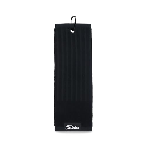 Titleist Tri-Fold Cart Golf Towel Black