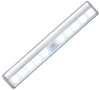 Eazyliv Motion Sensor Closet Lights, Battery Operated 10 LED Closet Light with Magnetic Security Closet Light Stick Up Motion Sensor Night Lights for Cabinet Stairs(Cold White) (1-Pack)