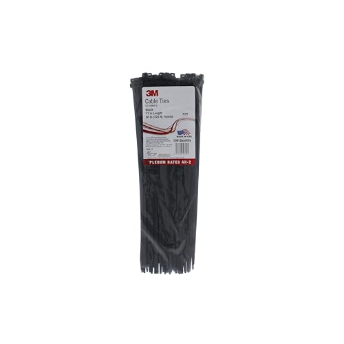 3M Cable Tie, Black, 50 lb, 11