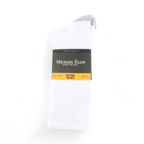 Michael Ellis BIG Crew Socks - EXTRA Wide (Men's Size 16-22)2