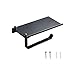 rongweiwang Tenedor de Papel de Papel Teléfono de baño Estante de Almacenamiento Rack Organizador Anti-Gota LookBearing con Tornillos para Suministro de hogar, Negro