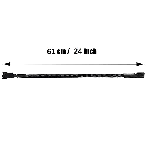 Image of 24 inch pwm Fan Extension Cable,4 pin Fan Extension Cable,Cable Extension pc,PC Fan Extension Cable, PWM Fan Extension Cable, PWM Extension Cable (24 inch(60cm) 5pcs)