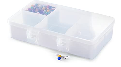 Caixa Organizadora Duo Com 5 Divisórias Plasútil, Branco