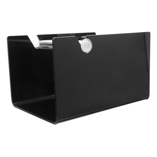 Porte-rouleau d'autocollants design en acrylique noir élégant pour comptoir de bibliothèque