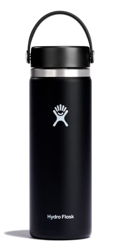 Hydro Flask Tampa flexível larga preta 590 ml