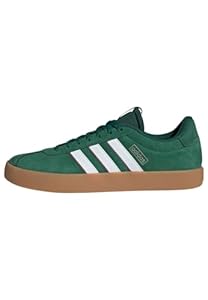 adidas Hombre VL Court 3.0 Shoes, Dark Green/Cloud White/Burgundy, 37 1/3 EU