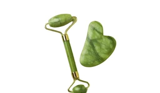 Beautiful Facial Massager Jade Roller & Gua Sha Tool Natural Himalayan Stone for Face Neck Healing Ski& Serum Application Name: AAD-P053-image-36