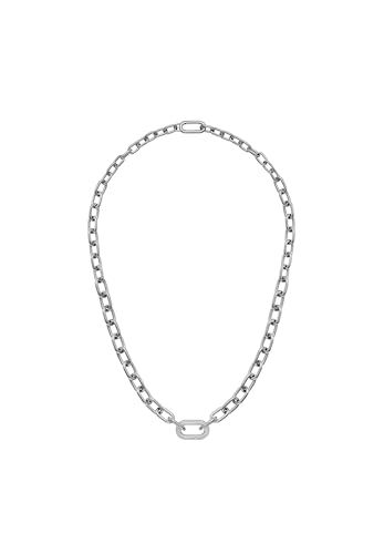 Image of Daniel Wellington Crystal Link Silver Chunky Chain Necklace for Women