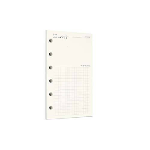 Image of Zelten Loose Leaf Punched Paper Refills Paper for 6 Hole Binder Personal Organizer Diary Notebook Refillable Planner (Favorites,A7 /6 Hole)