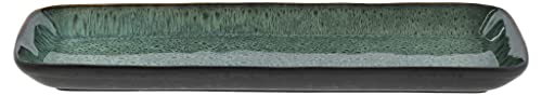 BITZ Plat de service rectangulaire 38 x 14 x 3,5 cm Noir/Vert