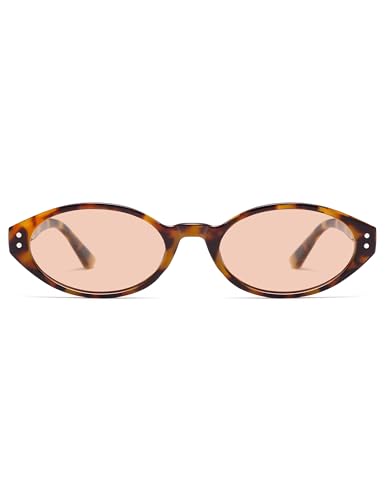 Retro Oval Polarized Sunglasses for Women Chic Cat Eye Trendy 90s Shades UV400 Protection AP3743