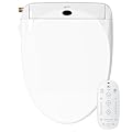 LEIVI Smart Bidet Toilet Seat with Wireless Remote and Side Panel, Multiple Spray Modes, Adjustable Heated Seat, Warm Water and Air Dryer, Auto LED Nightlight, Round