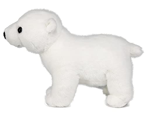 Lifelike Baby Polar Bear Stuffed Animal Plush Toy 22cm Length, White, Small - Image 3