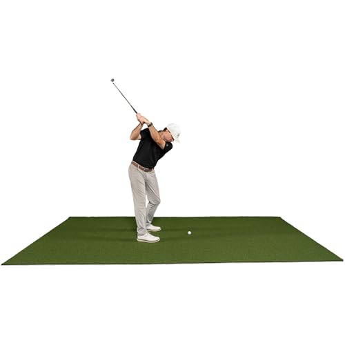 All Turf Mats® 6x12 Fairway Golf Mat – Residue-Free Nylon Turf for Chipping or Rubber Tees, Flexible 5mm Foam Padded Backing, Golf Simulator Mat