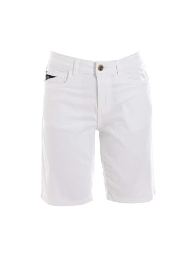 Bermuda blanc femme Yes-zee P278 des finitions italiennes soignées