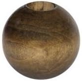 Round Wood Beads 32mm 2/Pkg-Walnut
