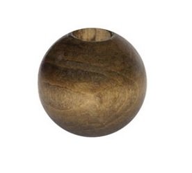 Round Wood Beads 32mm 2/Pkg-Walnut