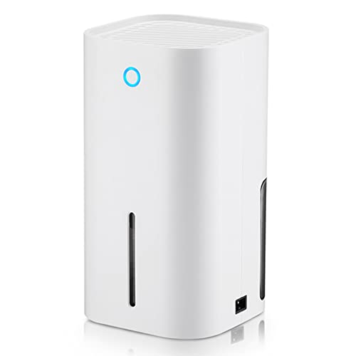 ZHIMINE Déshumidificateur et purificateur d'air 2 en 1, déshumidificateur silencieux portable pour la maison, adapté pour le sous-sol, la chambre à coucher, la cuisine, le salon, la garde-robe