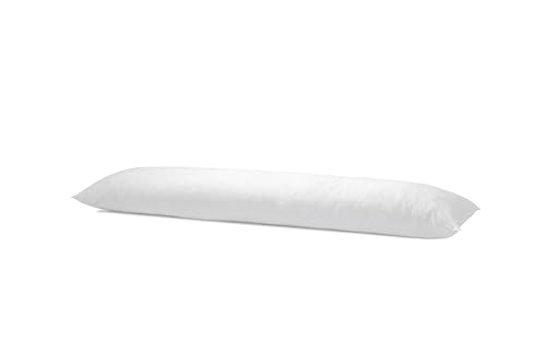 Bleu Calin Traversin Plat Memofill, Barrettes mousse à Mémoire de Forme et Fibre Polyester, Maintien Optimal des Cervicales, Blanc - 140 x 40 cm