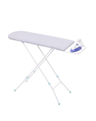 Tabua de Passar Roupa Com Suporte para Ferro Tecido Termico Mesa Passadeira