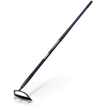 WIEKR Sharp Garden Hoe Heavy Duty Weeding Hoe with Long Fiberglass Handle Pre-Sharpened Blade for Easy Weeding Large Hoe for Gardening, Farm, Field