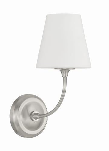 Image of Crystorama Libby Langdon Sylvan 6'' Brushed Nickel Sconce