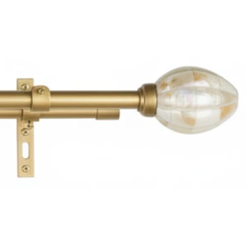 Image of 84 inch-144 inch Adjustable Double Curtain Rod For Door & Windows With Brackets Set Curtains Hanging Extendable Iron Metal Pipe Holder With Tusky Bone Finial (Black, 0.75 inch Diameter)