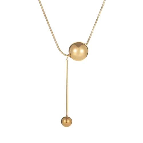 Collier perles rondes dorées le cadeau de mode INS parfait pour elle