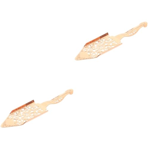 Amosfun 2pcs Stainless Steel Absinthe Spoon Hollow Absinthe Dripper Bar Accessory