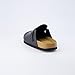 CUSHIONAIRE Hana Womens Clogs | Comfortable Vegan Suede Clogs for Women | Slip On Potato Shoes with Cork Footbed & Arch Support| BLACK 8