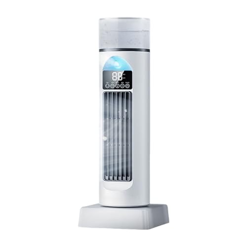 Générique Refroidisseur d'Air Silencieux pour Chambre, Refroidissement par Brume Froide, 3 Vitesses de Ventilation, Oscillation 90°, Timer 6h, Avec Réservoir D'eau, pour Chambre, Bureau