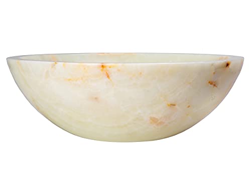 Eden Bath Eb_S002Wo-P White Translucent Onyx Stone Vessel Sink #TOP6