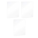 Acrylglasplatte - 3-Teilige Transparente Dicke Scheibe,Gegossene Acrylplatte Und Klare Glasplatte - Für Hochzeitseinladungen Fensterreparatur Heimdekoration Bilderrahmen Bastelprojekte