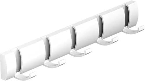 ウォールハンガー 壁掛けフック ハンガー ウォール 天然竹製 整理整頓 帽子 洋服 コート 収納 (4連,ホワイト)