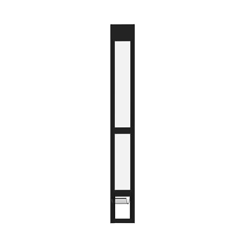 Hakuna Pets Black Glass Patio Pet Door for Sliding Doors, Small | Adjustable Height up to 83.5”, Damage-Free or Permanent Install, Locking Panel Included