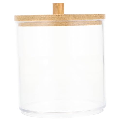 Luxshiny Cartoon Swab Organizer with Lid Adorable Toothpick Holder for Home Storage Cute Bathroom Decor Multi Functional Container for Balls and Swabs