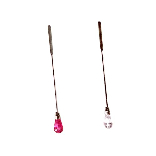 Ipetboom Nail Polish Stir Stick 2pcs Stainless Steel Nail Stirring Rods Dip Powder Tool Acrylic Gel Mixing Stick