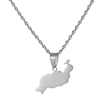 TTUDUSDP Collar colgante Tenerife, Islas Canarias, España colgante de moda collar mapa Gioielli