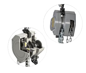 Premium Flaschenzug Aluminium Stirnradkettenzug 250 kg 3,0 m Hub Aluminiumflaschenzug Kettenzug Handhebezug Ratschzug Chain Hoist