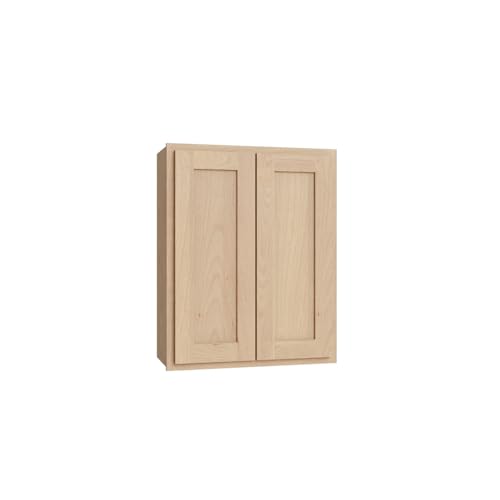 30" Tall Unfinished Birch RTA Shaker Cabinets | Solid Wood