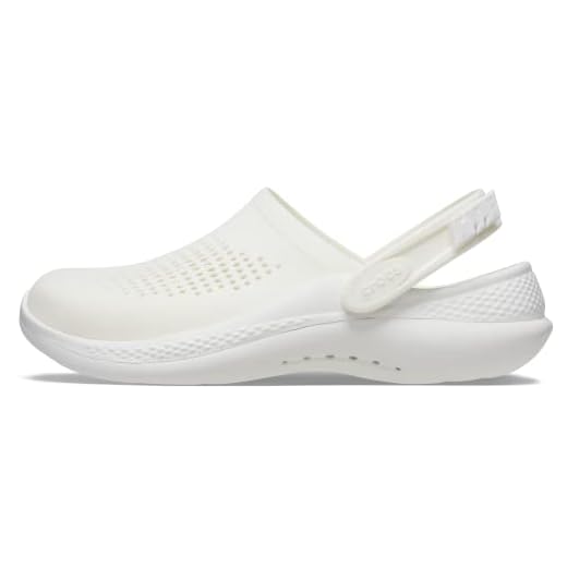 Crocs Unisex-Adult Literide 360 Clogs, Almost White/Almost White, 9 Women/7 Men
