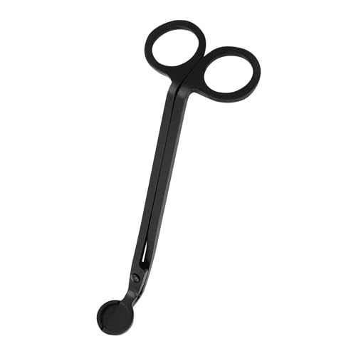 Winhuey Candle Wick Trimmer Stainless Steel Wick Clipper Wick Cutter Wick Scissor for Scented Candles Lovers Candle Accessories for Oil Lamp(Black)