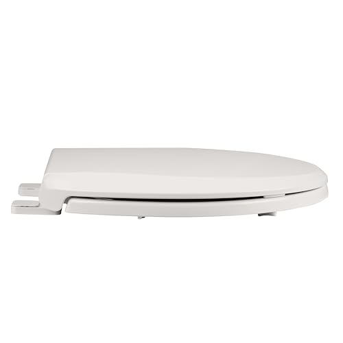 Toilet Seat Elongated Toilet Seat Cover Biscuit Color Soft Close PP Toilet Seat for Bathroom, Durable and Easy to Clean
