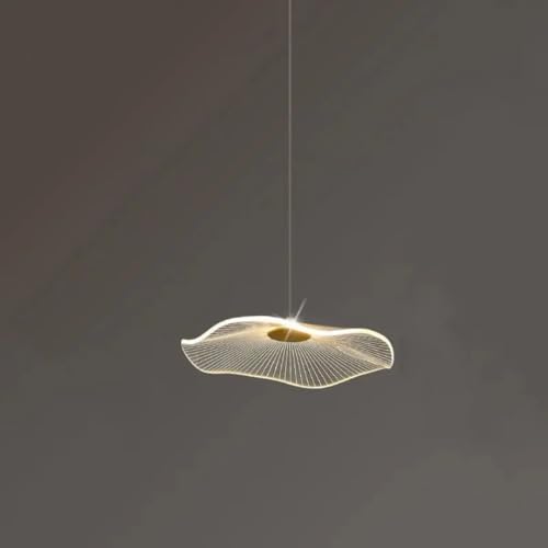 Image of Crystal Wave Pendant Light | Modern Acrylic Chandelier with Antique Gold Finish | Elegant Wave Design Hanging Light for Living Room, Bedroom, Dining Room & Hall, Restaurants Ceiling Lamp