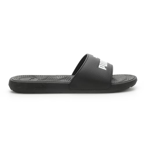 PUMA PUMA Women's COOL CAT SPORT Slide Sandals, Puma Black-Puma White, 10