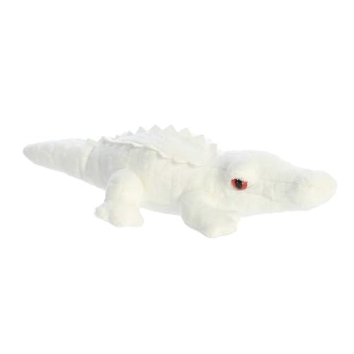 Aurora® Adorable Mini Flopsie™ Albino Alligator Stuffed Animal - Playful Ease - Timeless Companions - White 8 Inches