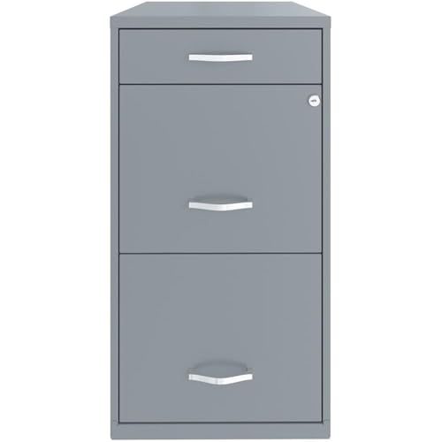 Hirsh Industries Space Solutions 18 inch 3 Drawer Metal File Cabinet with Pencil Drawer Gray - Image 4